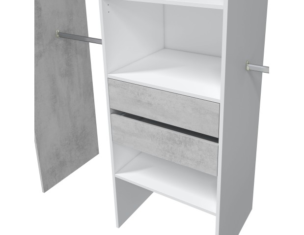 ARMARIO VESTIDOR CON ESTANTERIA Y CAJONES