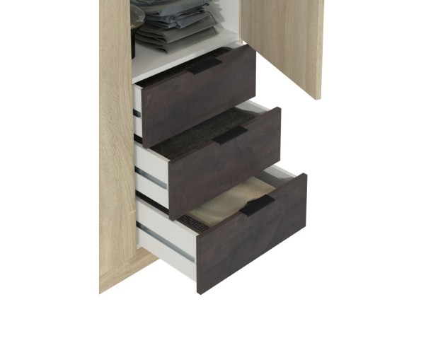 ARMARIO DE 3 PUERTAS CON 3 CAJONES