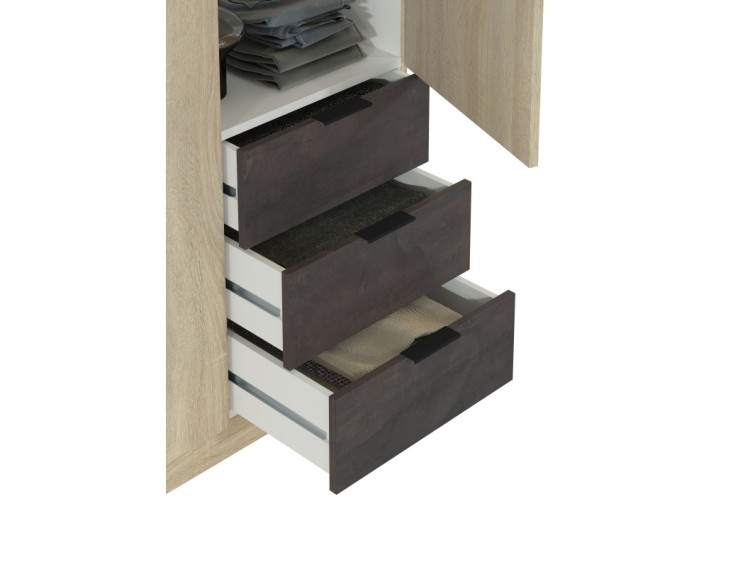 ARMARIO DE 3 PUERTAS CON 3 CAJONES