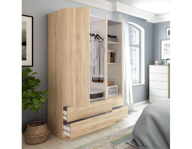 ARMARIO DE 3 PUERTA CON 4 CAJONES