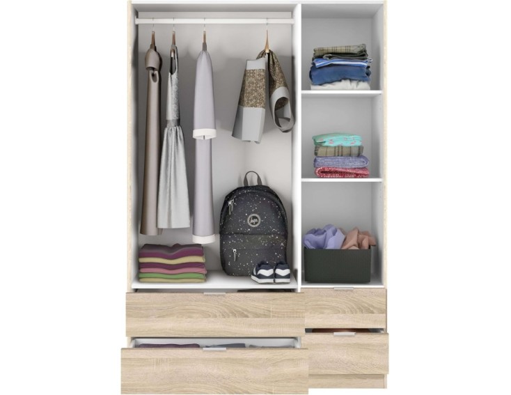 ARMARIO DE 3 PUERTA CON 4 CAJONES