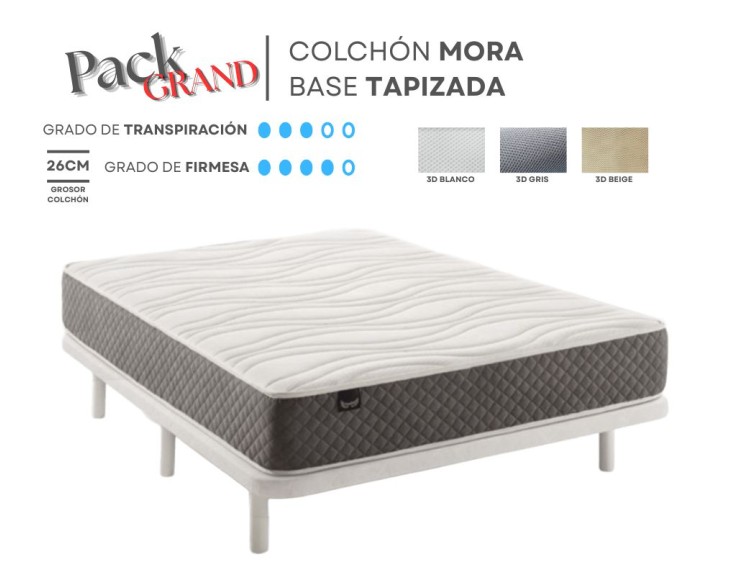 BASE + COLCHÓN (160CM - 180CM - 200CM)
