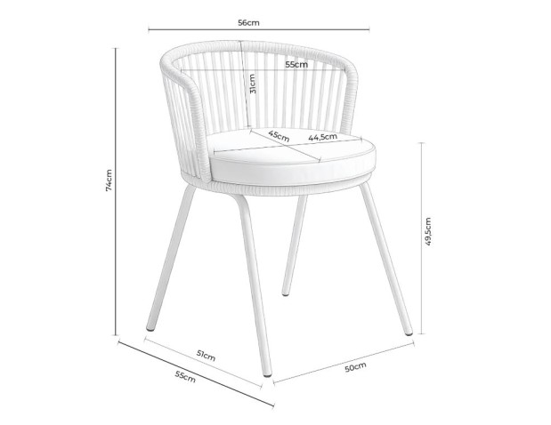 SILLA DE EXTERIOR VILMA