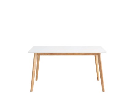 Mesa fija ALICE 120 blanco/roble 2