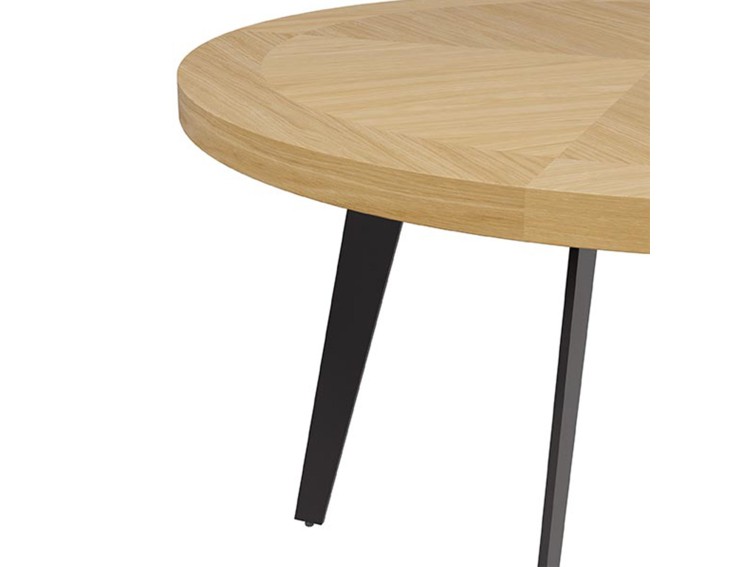 Mesa fija AMANDA 120 roble/negro