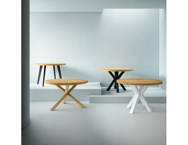 Mesa fija AMANDA 120 roble/negro