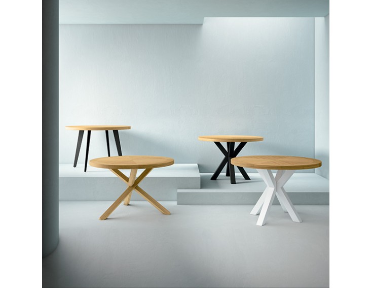 Mesa fija AMANDA 120 roble/negro