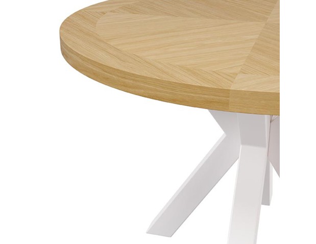 Mesa fija BEVERLY 120 roble/blanco