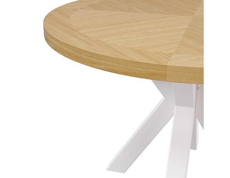 Mesa fija BEVERLY 120 roble/blanco