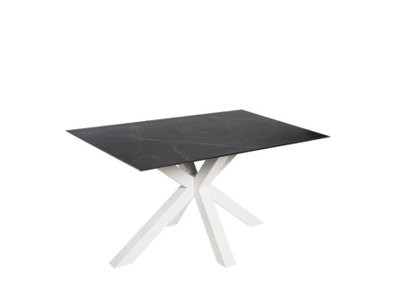 Mesa fija JOYCE 140 negro/blanco