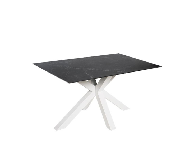 Mesa fija JOYCE 140 negro/blanco