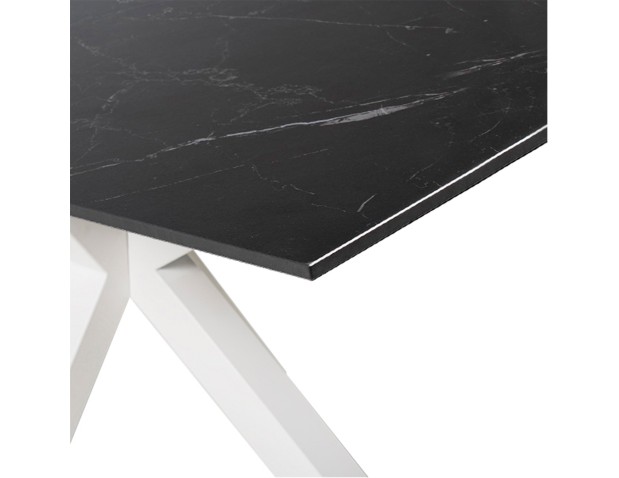 Mesa fija JOYCE 140 negro/blanco