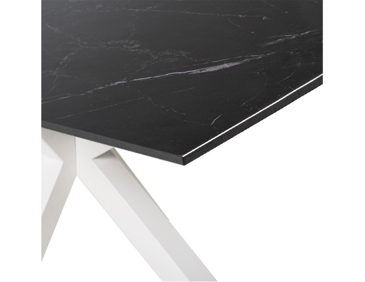 Mesa fija JOYCE 140 negro/blanco