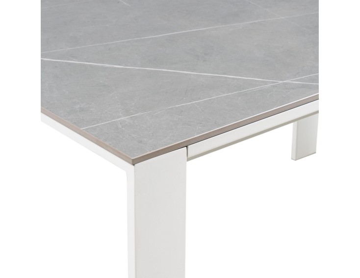 Mesa ext. JANET 140 gris/blanco