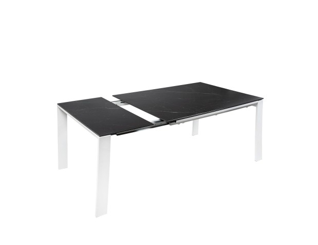 Mesa ext. JANET 140 negro/blanco