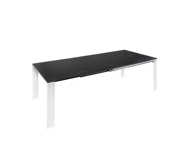 Mesa ext. JANET 140 negro/blanco
