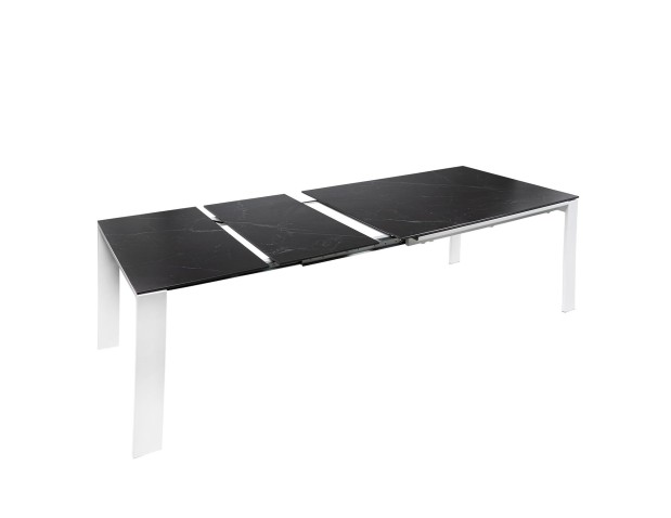 Mesa ext. JANET 140 negro/blanco