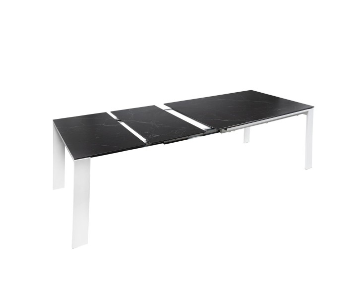 Mesa ext. JANET 140 negro/blanco