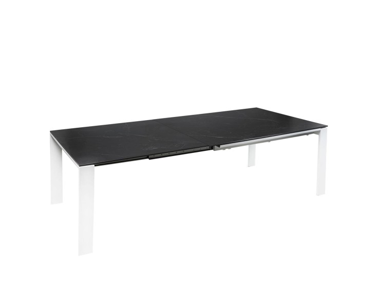 Mesa ext. JANET 140 negro/blanco