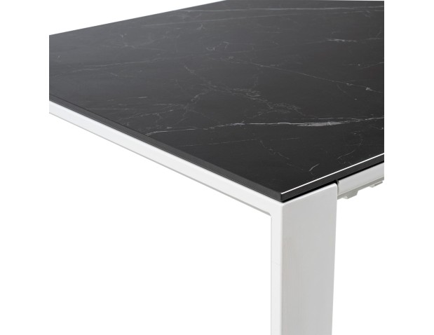 Mesa ext. JANET 140 negro/blanco