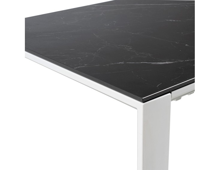 Mesa ext. JANET 140 negro/blanco