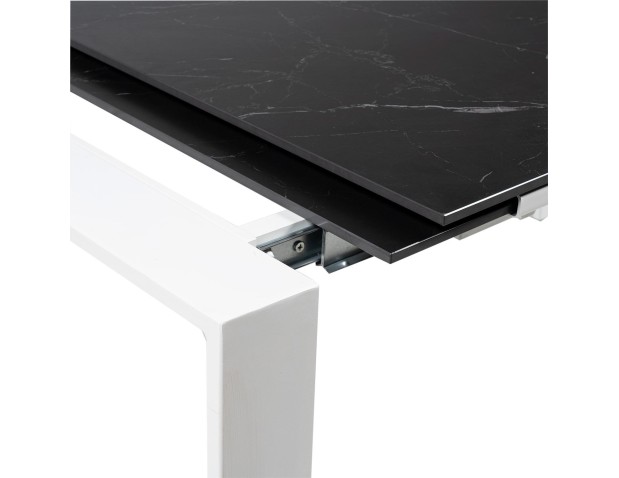 Mesa ext. JANET 140 negro/blanco