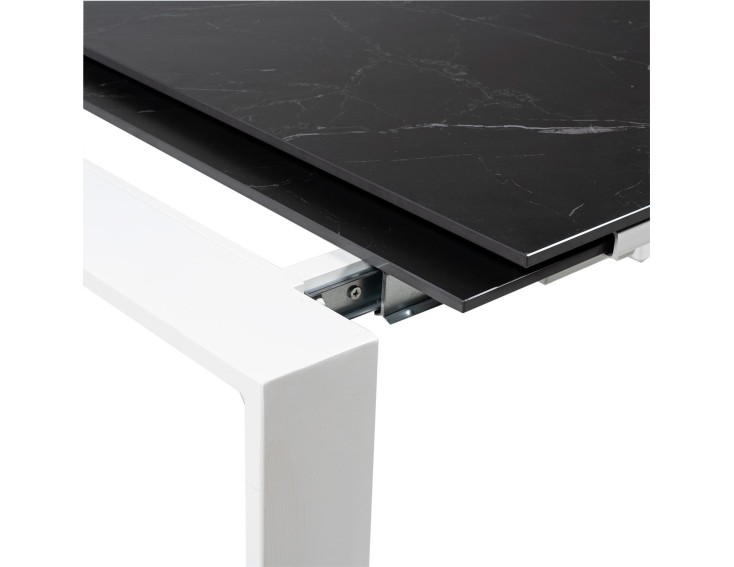 Mesa ext. JANET 140 negro/blanco