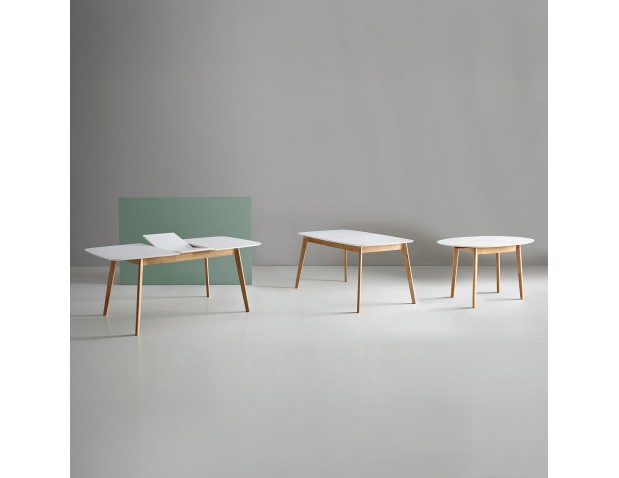 Mesa ext. ENMA 120 blanco/roble